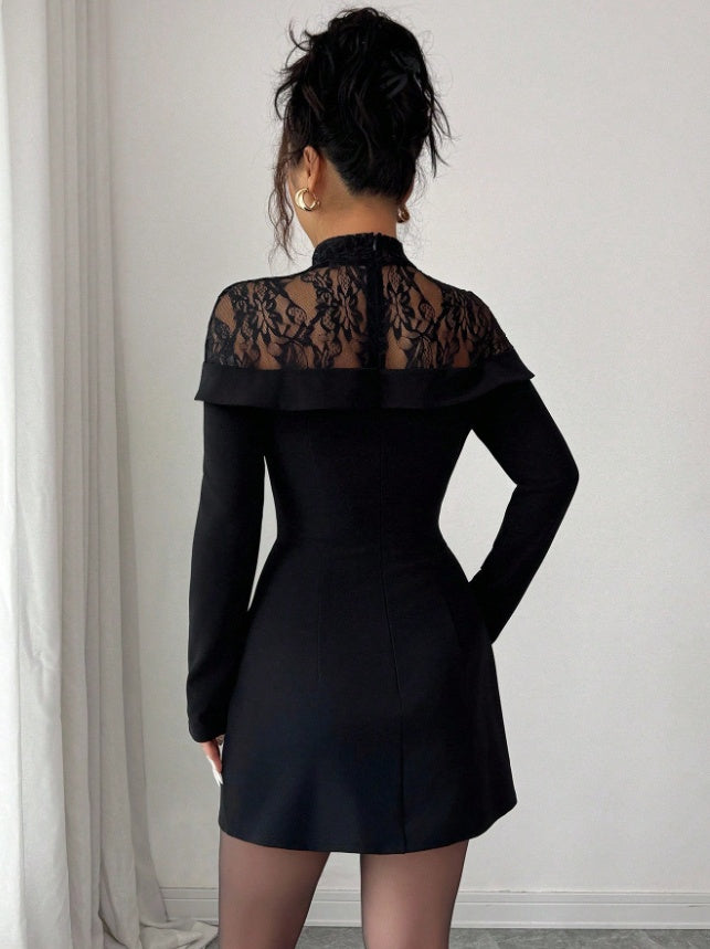 A New Style Of European And American Women's Fashionable And Elegant Lace Hip-hugging Dress