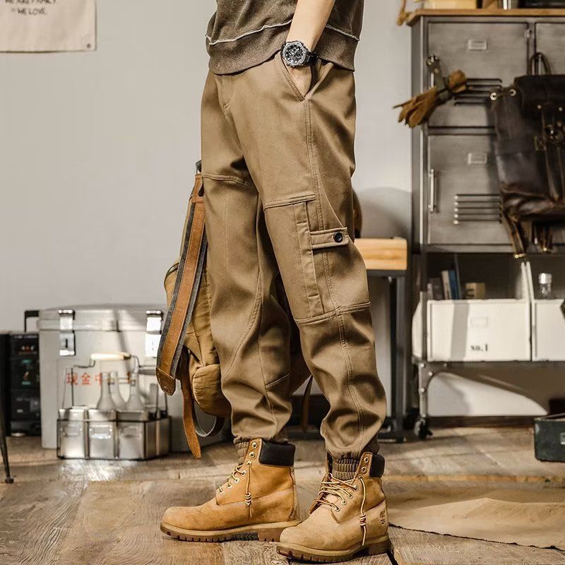 Mens Retro Loose-fit Casual Athletic Pants