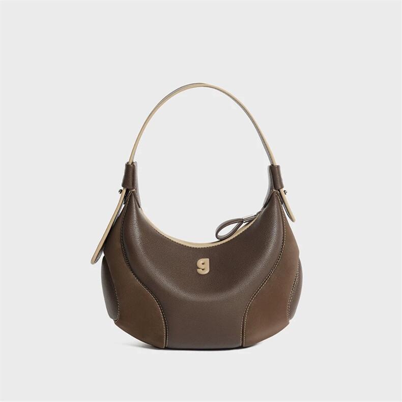 Womens Baseball Underarm Bag Crescent-Shaped Crossbody Bag