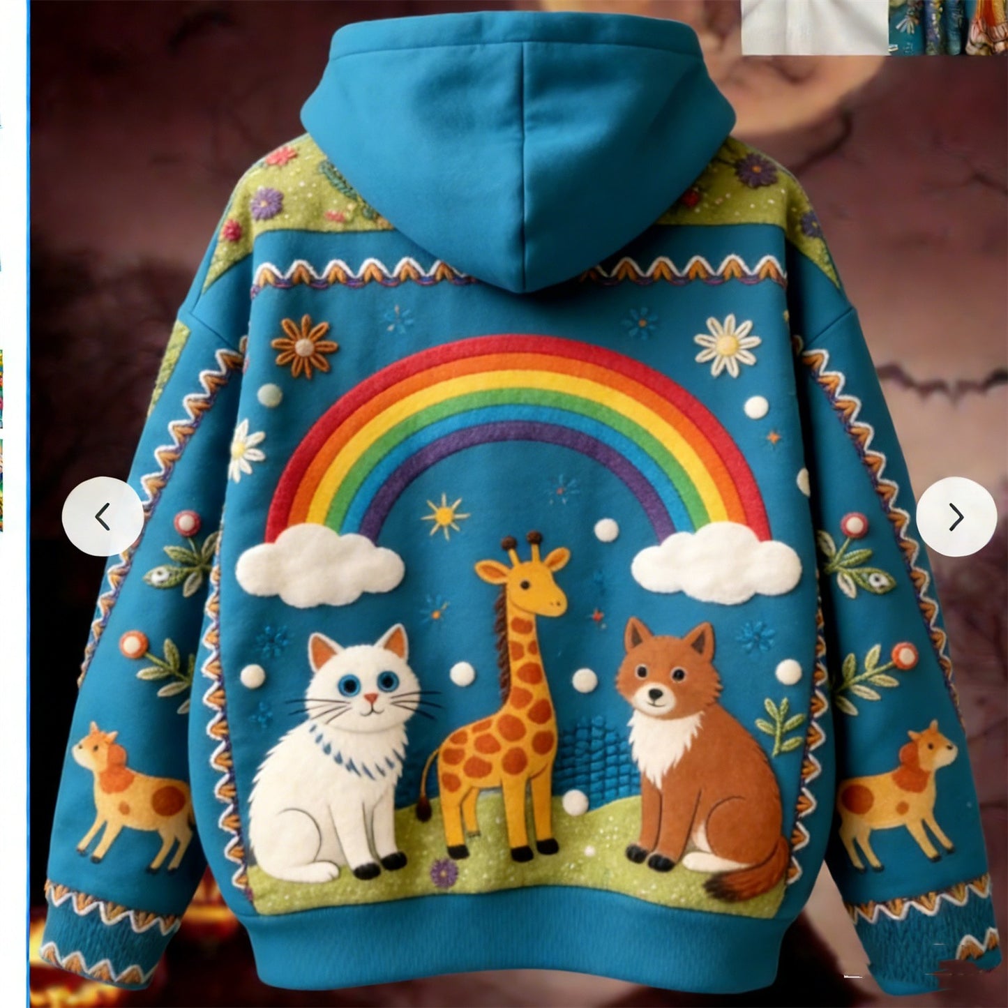Fashion Casual Printed Polyester Sweater