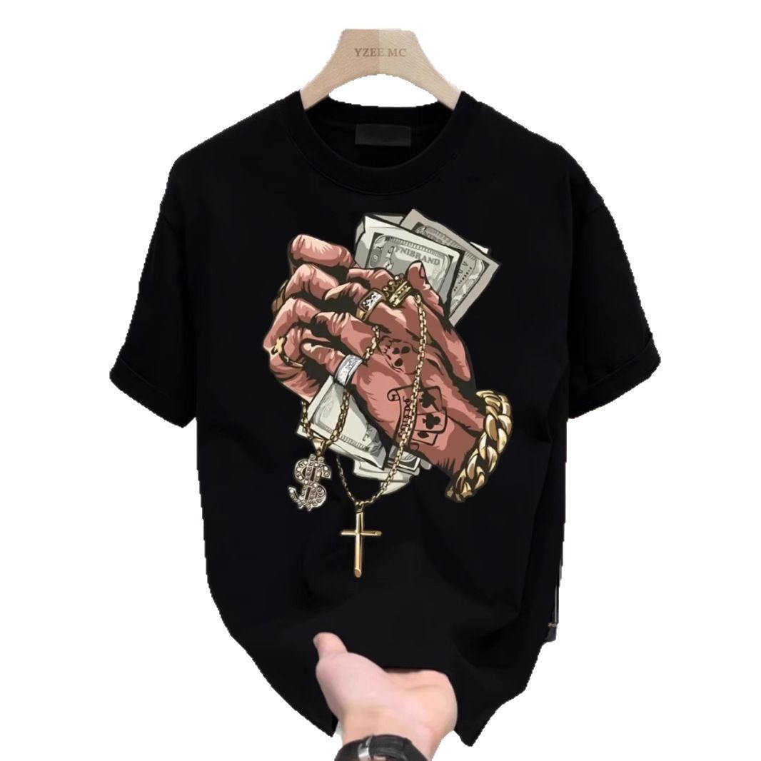 Boy's Printed Crewneck Short-Sleeve Loose T-Shirt