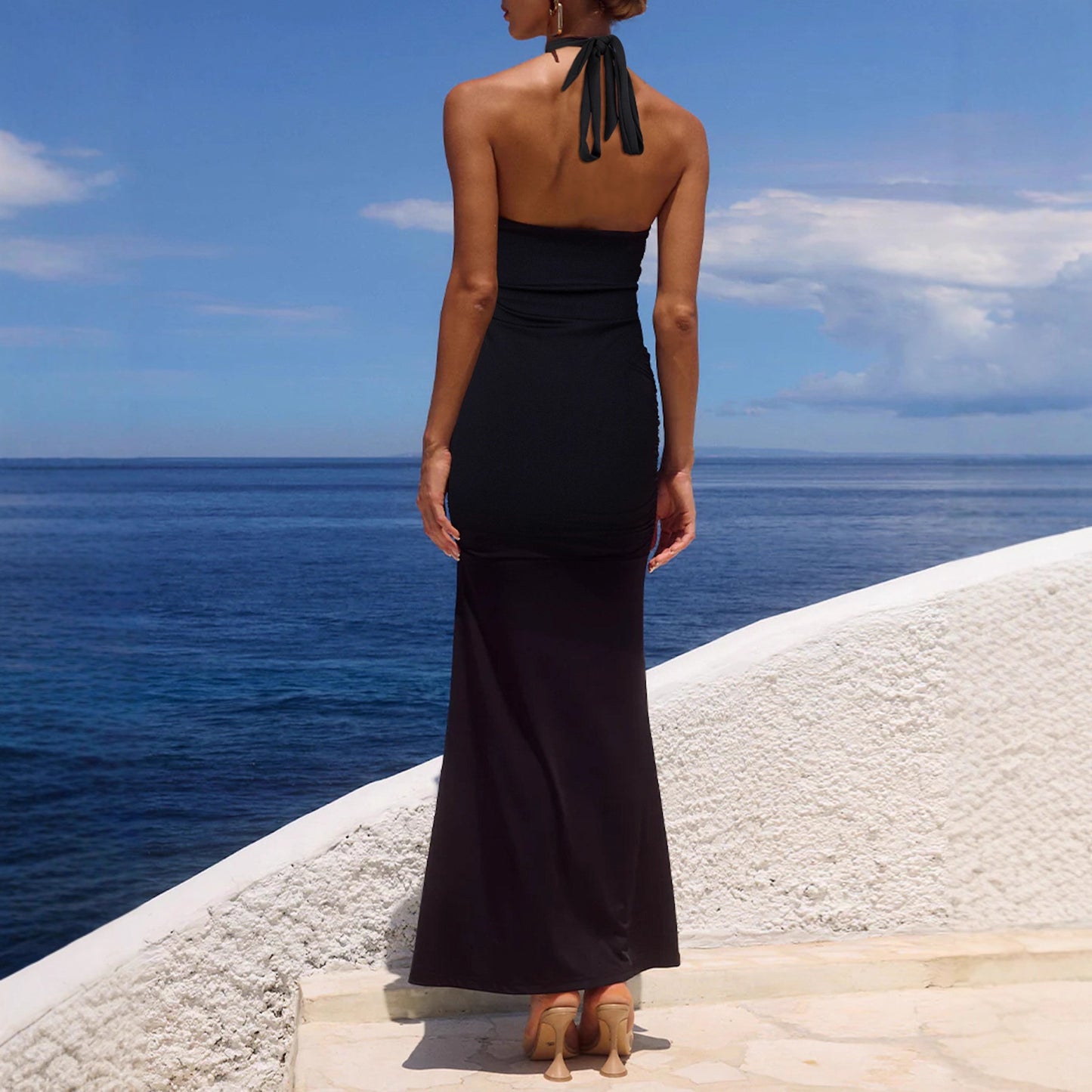 Fashionable Sexy Backless Lace-Up Dress For Women