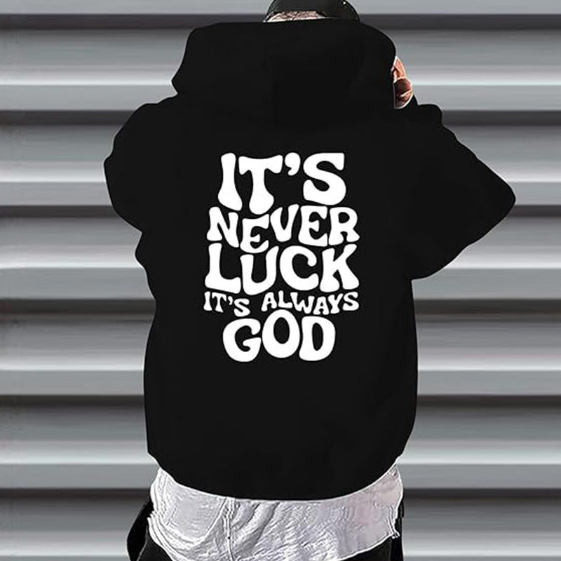 Fashionable Printed Casual Loose-Fit Hoodie For Men