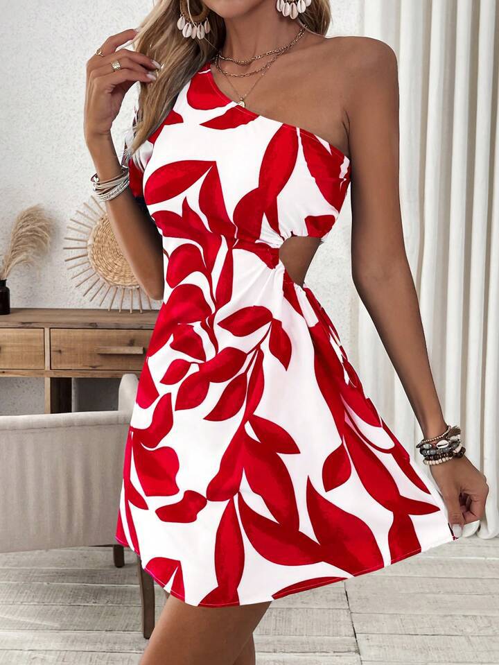 Women's New Stylish Off-Shoulder Hollow-Out Dress
