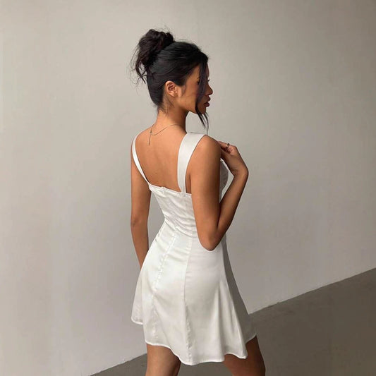 A-line Swing Dress Satin Loungewear For Women