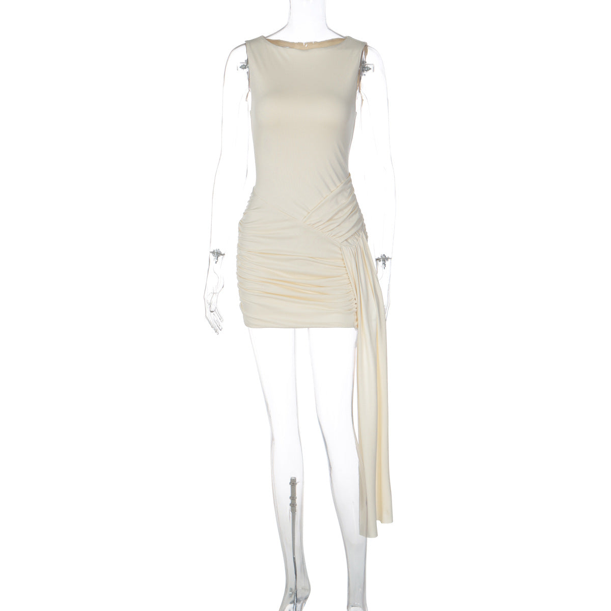 Vest-style Short Patchwork Ribbon Dress