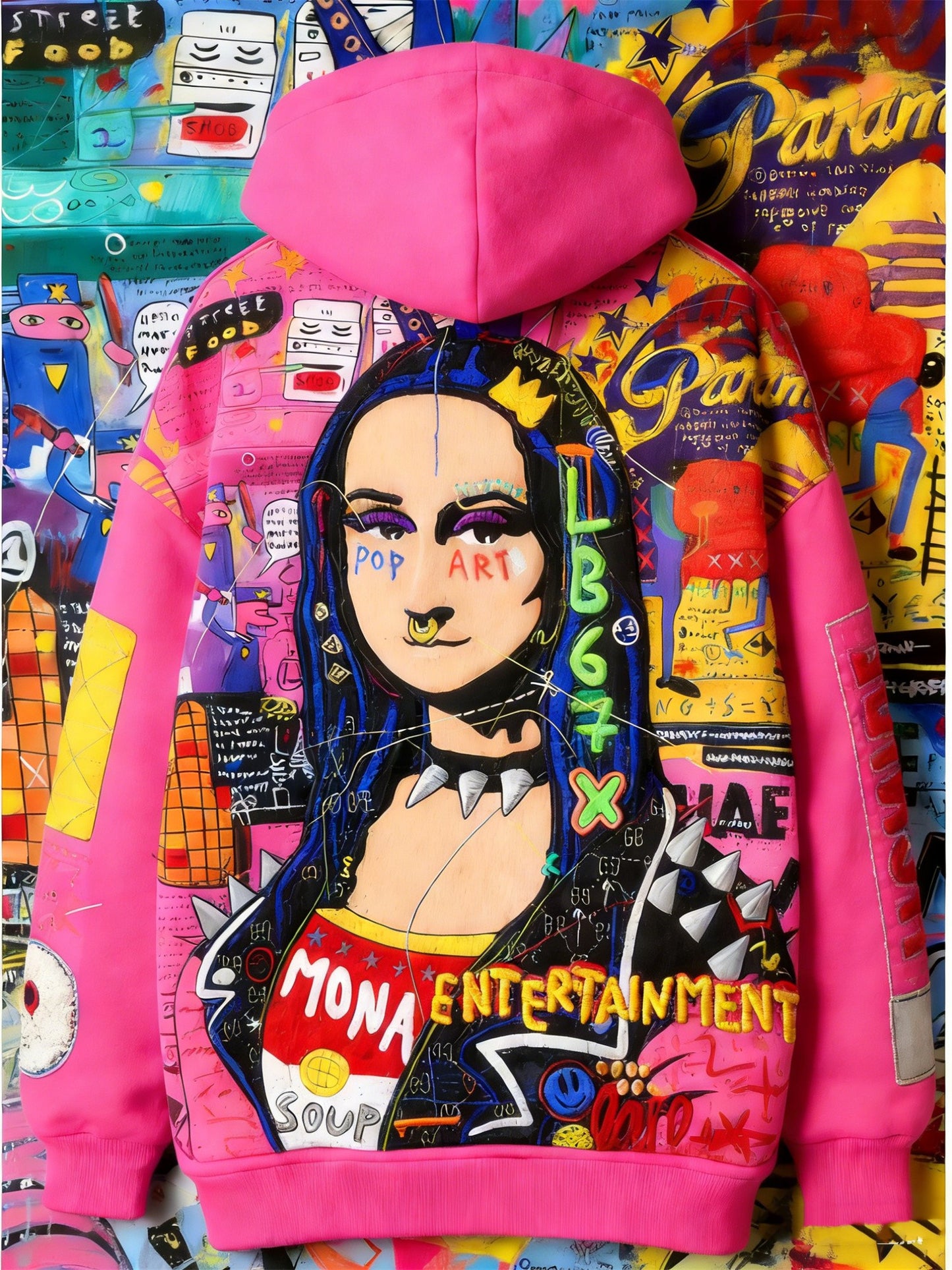 Fashion Casual Printed Polyester Sweater
