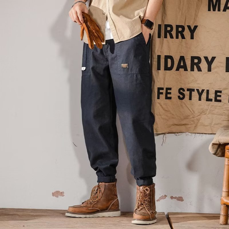 American-style Retro Loose Straight-leg Plus-size Casual Pants